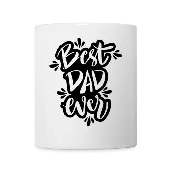 Meilleur papa de tous les temps : typographie de texte en noir et blanc - Mug blanc - blanc - Devant