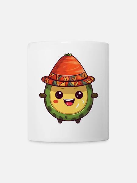 Avocado mit Mütze - Peru Mexiko - Tasse - Weiß