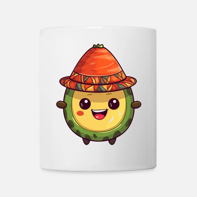 Avocado mit Mütze - Peru Mexiko - Tasse - Weiß