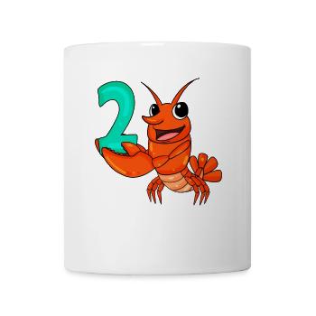 2 anniversaire 2 ans avec motif animal - deux - Mug blanc - blanc - Devant