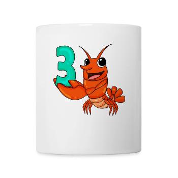 3 anniversaire 3 ans avec motif animal - trois - Mug blanc - blanc - Devant