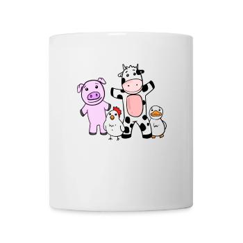 Animaux mignons pour enfants - Ferme - Mug blanc - blanc - Devant