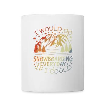 Snowboarder Motivation - Tasse - Weiß - Vorne