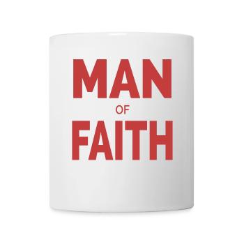 Man of Faith | Christian typography - Mug - white - Front