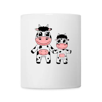 Cow Family - Cow with Baby - Cow Motif - Mug - white - Front