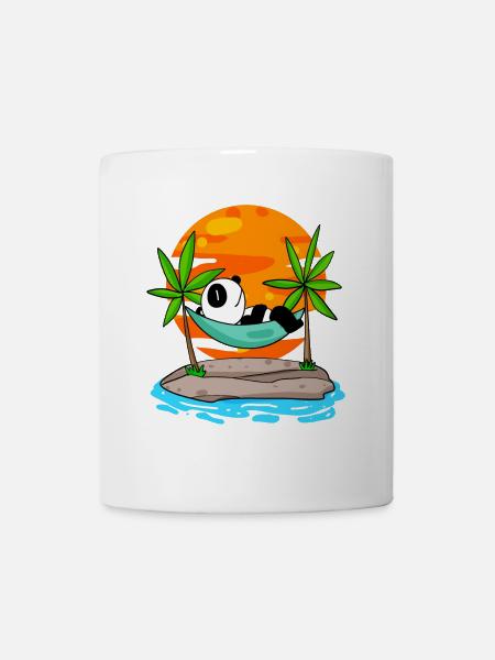 Panda sur la plage - Mug blanc - blanc