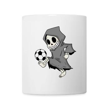 Sensenmann spielt Fußball - Tasse - Weiß - Vorne