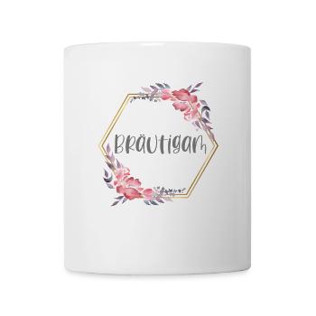 Bräutigam Verlobung Boho JGA Groom to be Geschenk - Tasse - Weiß - Vorne