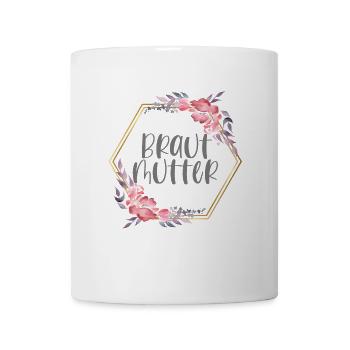 Brautmutter Verlobung Boho Team Bride Geschenk - Tasse - Weiß - Vorne
