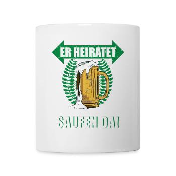 Junggesellenabschied Bier Saufen Team Bräutigam - Tasse - Weiß - Vorne