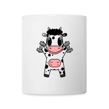 Cow Dumbbell Workout Entraînement en force Fitness - Mug blanc - blanc - Devant
