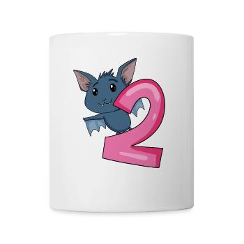 2 anniversaire 2 ans avec motif animal - deux - Mug blanc - blanc - Devant