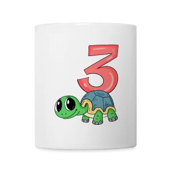 3 anniversaire 3 ans avec motif animal - trois - Mug blanc - blanc - Devant