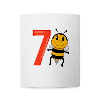 7 birthday 7 years old with animal motif - seven - Mug - white - Front
