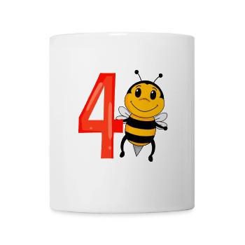 4 birthday 4 years old with animal motif - four - Mug - white - Front