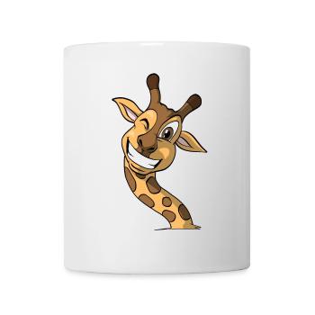 Tier Zoo Giraffe niedliches Geschenk Giraffenkopf - Tasse - Weiß - Vorne