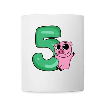 5 Birthday 5 years old with animal motif - five - Mug - white - Front