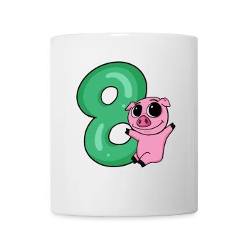 8 Birthday 8 years old with animal motif - eight - Mug - white - Front