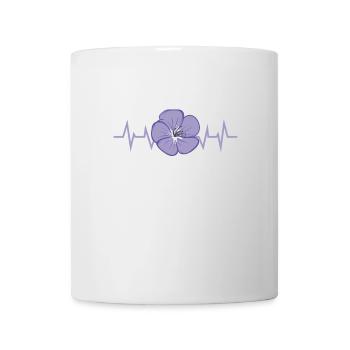 Lila Blumen Blütenblatt - Tasse - Weiß - Vorne