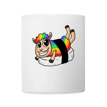 Regenbogen Sushi Schaf - Tasse - Weiß - Vorne