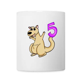 5 Birthday 5 Year Old with Animal Motif - Five - Mug - white - Front
