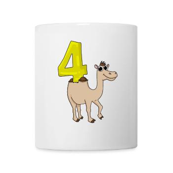 4 birthday 4 years old with animal motif - three - Mug - white - Front