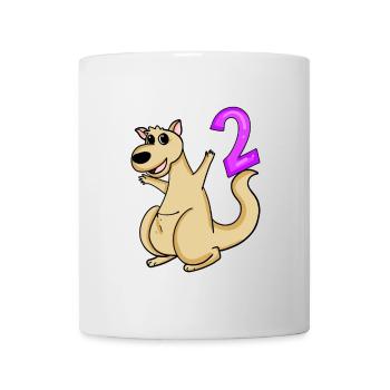2 anniversaire 2 ans avec motif animal - deux - Mug blanc - blanc - Devant