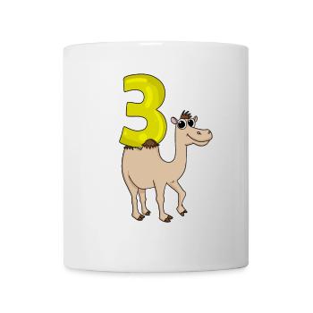 3 anniversaire 3 ans avec motif animal - trois - Mug blanc - blanc - Devant