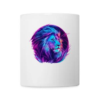 Lion Vaporwave EDM - Mug - white - Front