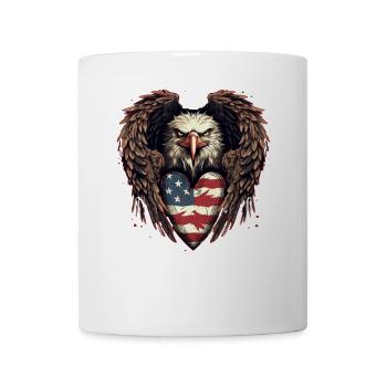 America Heraldic Animal Eagle Flag USA - Mug - white - Front