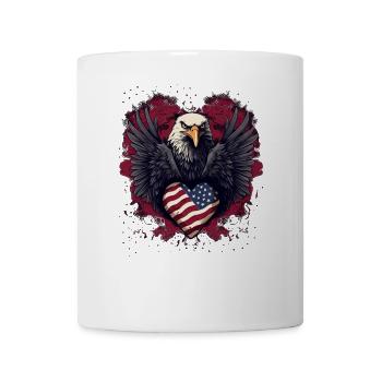 America Heraldic Animal Eagle Flag USA - Mug - white - Front