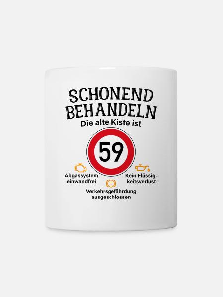 59. Geburtstag Schonend Behandeln 59 Alte Kiste 59 - Tasse - Weiß