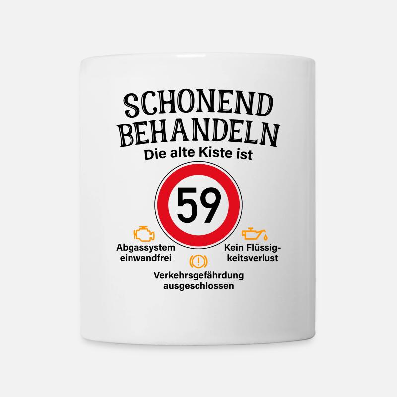 59. Geburtstag Schonend Behandeln 59 Alte Kiste 59 - Tasse - Weiß
