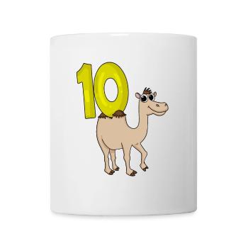 10 Geburtstag 10 Jahre alt mit Tier Motiv - zehn - Tasse - Weiß - Vorne