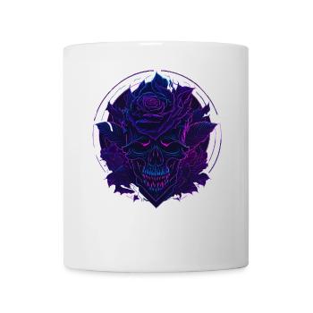 Neon Roses Skull EDM - Mug - white - Front