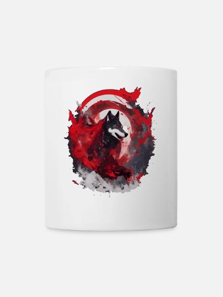 Wolfsblut Japan Wolfs Kunst - Tasse - Weiß