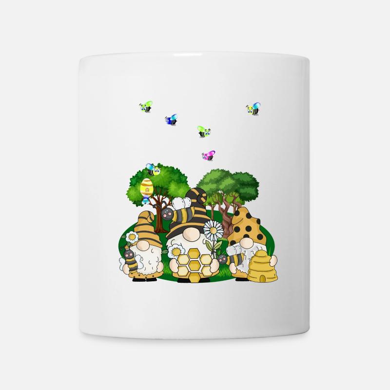 Jardin de nid d’abeilles de la colonie d’abeilles - Mug blanc - blanc