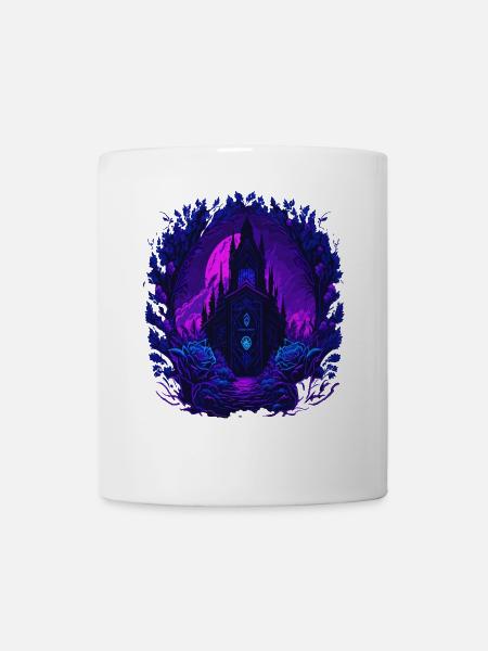 Château Neon Rosen à l’architecture gothique - Mug blanc - blanc