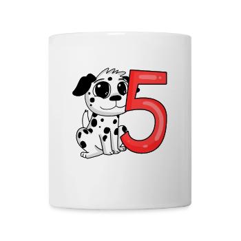 5 Birthday 5 years old with dog motif - five - Mug - white - Front