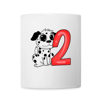 2 anniversaire 2 ans avec motif animal - deux - Mug blanc - blanc - Devant