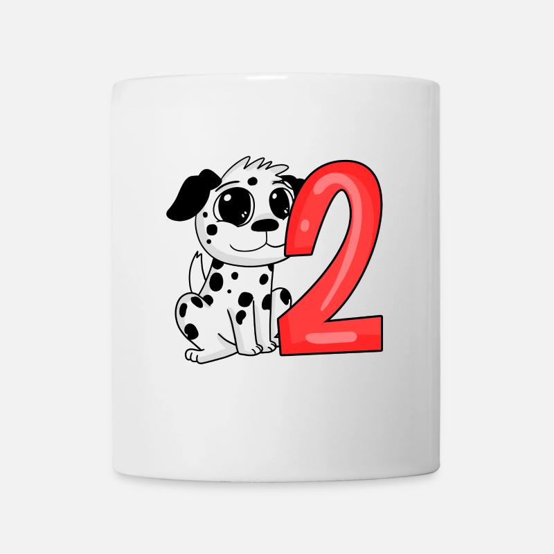 2 Geburtstag 2 Jahre alt mit Tier Motiv - zwei - Tasse - Weiß