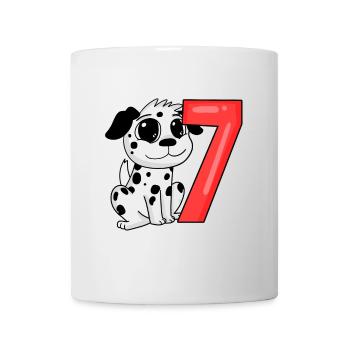7 Birthday 7 years old with dog motif - seven - Mug - white - Front