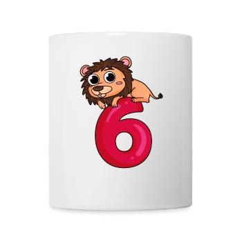 6 Birthday 6 years old with animal motif - six - Mug - white - Front