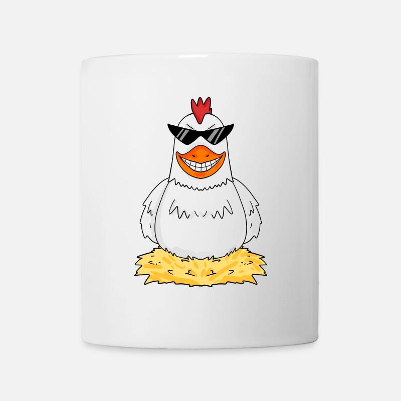 Hühner Huhn Hahn Hühnerbauer Hühnerstall - Tasse - Weiß