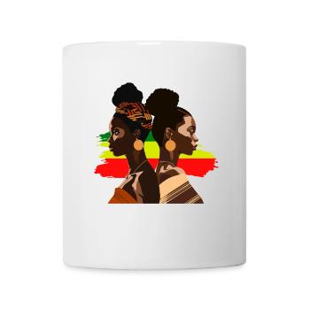 African Beauties Vitiligo Juneteenth - Mug - white - Front