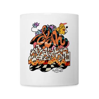 Colorful and Bold Graffiti on Urban Wall - Mug - white - Front