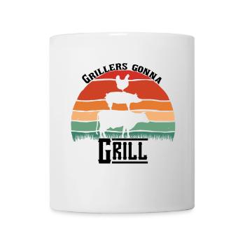 Grillers Gonna Grill – BBQ Grillmeister - Tasse - Weiß - Vorne