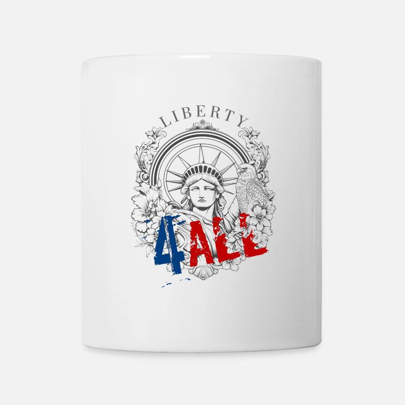 4 juillet - Jour de l’indépendance. Aimez-vous la liberté? - Mug blanc - blanc
