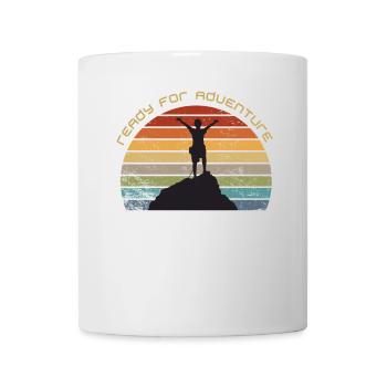 Prêt pour l'aventure - inspirant voyage motivation - Mug blanc - blanc - Devant