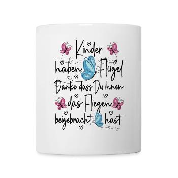 Kita Abschied - Kinder haben Flügel - Tasse - Weiß - Vorne